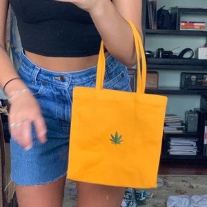 Orange mini bag.